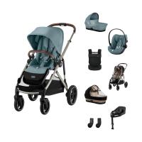 Cybex Gazelle S 3-in-1 Kinderwagen Set XL Incl. Amya - Taupe/Stormy Blue