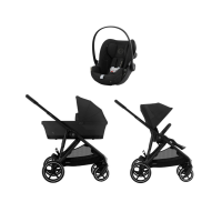Cybex Gazelle S Kinderwagen 2-in-1 - Black - Moon Black | Cybex Cloud G I-Size Plus Autostoeltje - Moon Black
