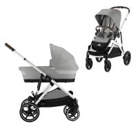 Cybex Gazelle S Kinderwagen 2-in-1 - Silver - Stone Grey / Mid Grey