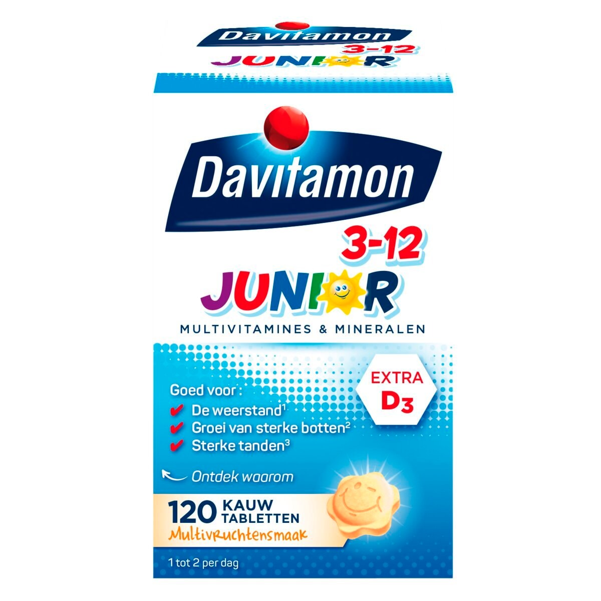 Davitamon Junior 3+ Multifruit Kauwtabletten