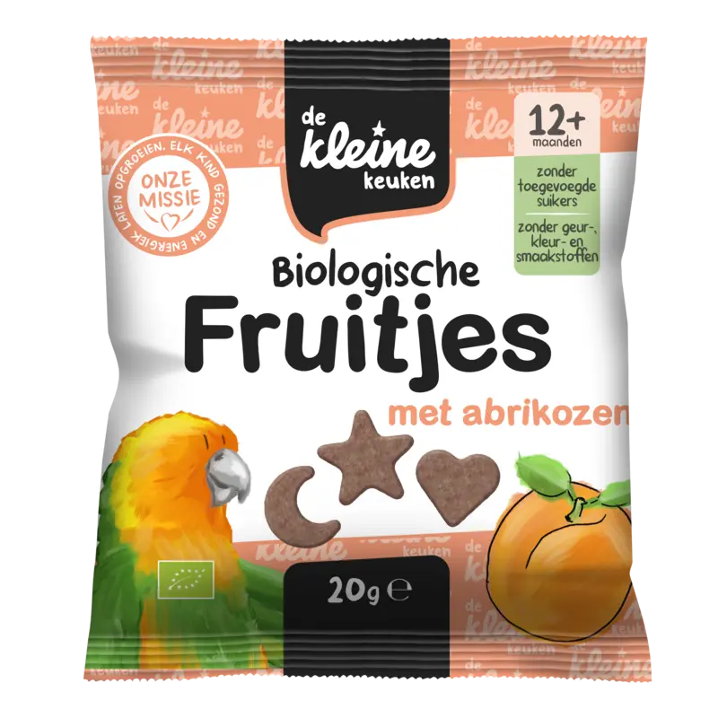 De Kleine Keuken Biologische fruitjes met abrikozen 12m+