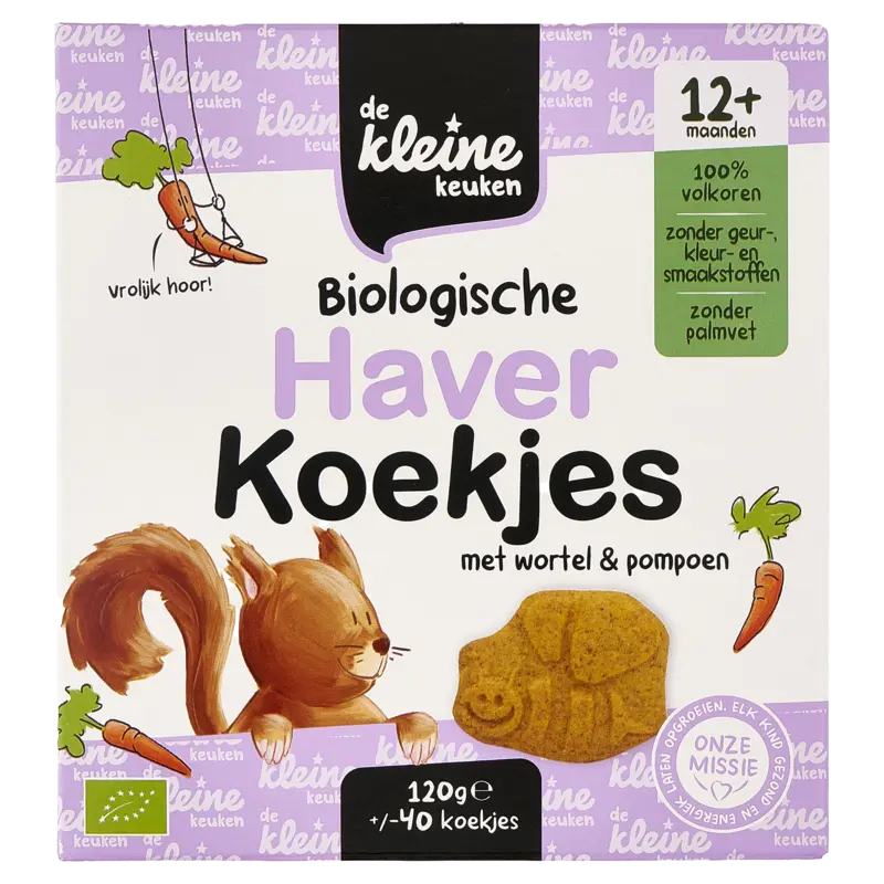 De Kleine Keuken Biologische haverkoekjes 12m+