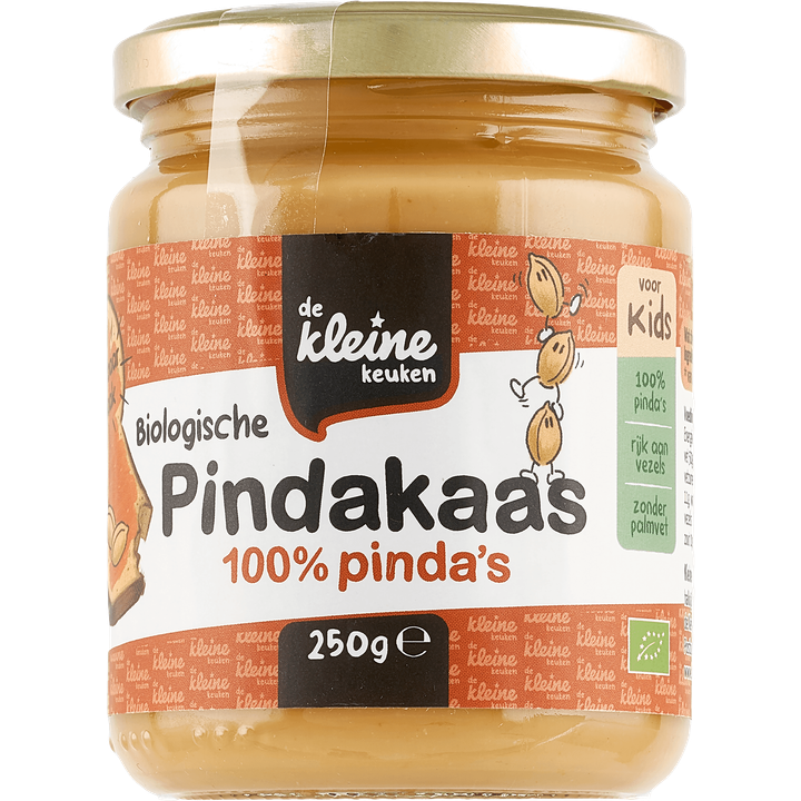 De Kleine Keuken Biologische Pindakaas voor Kids 250 g