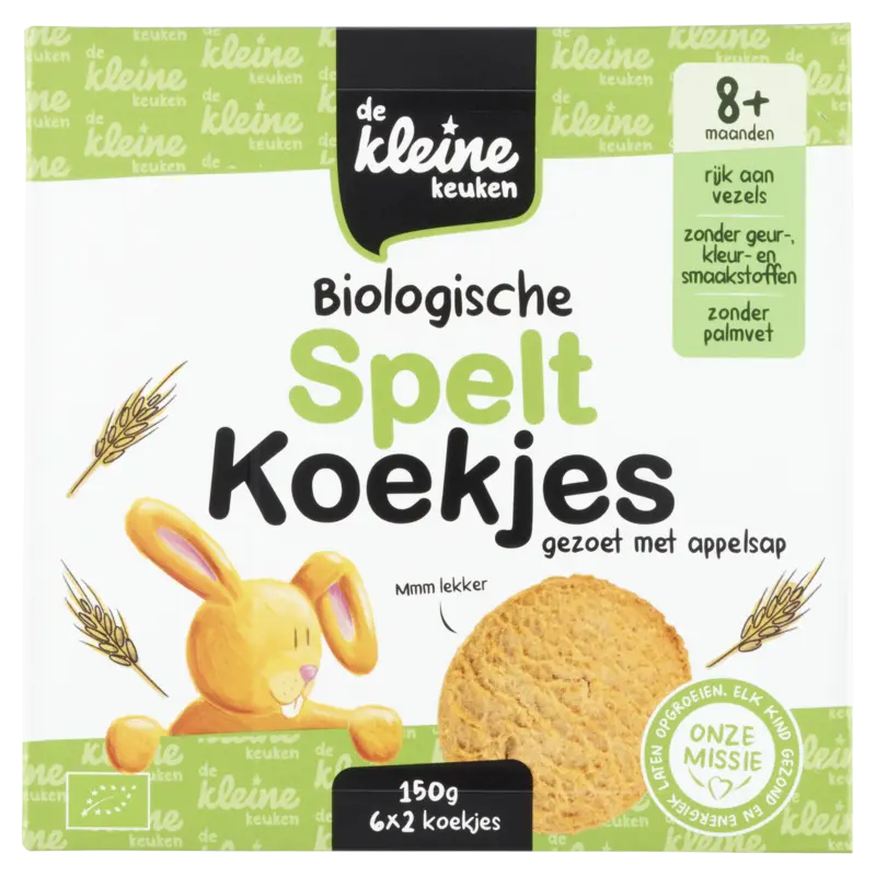 De Kleine Keuken Biologische speltkoekjes 8m+