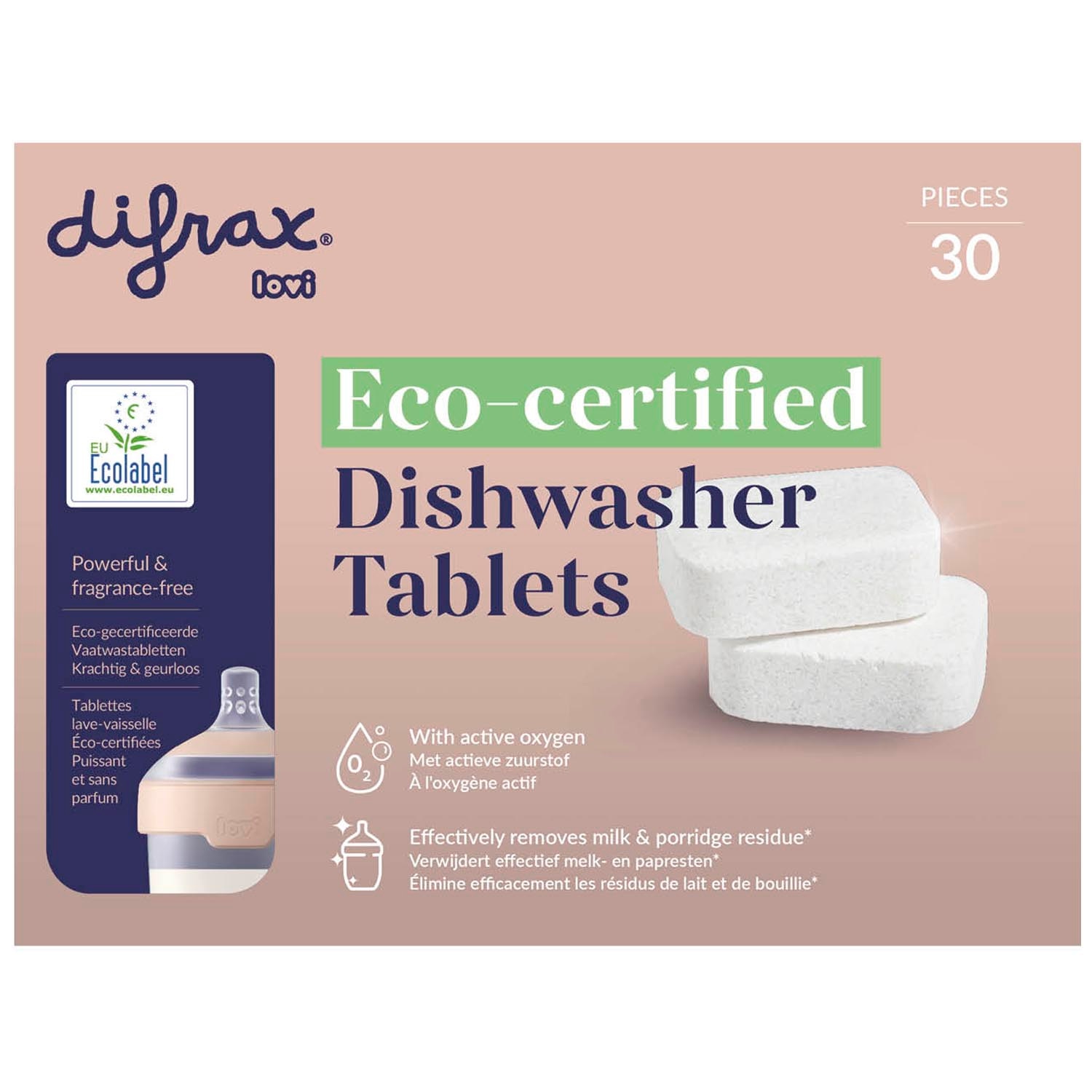 Difrax eco vaatwastabletten 30 stuks