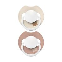 Difrax Glow Dynamic Fopspeen - 6-18 Mnd - 2 Stuks - Ivory / Blush