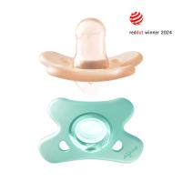 Difrax Pinky Prematuur Fopspeen - Rond - 2 Stuks - -2/+2 Mnd - Aqua en Moonstone