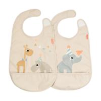Done By Deer Celebration Slabbetje Met Klittenband - 2 Stuks - Sand