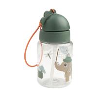 Done By Deer Drinkfles Met Rietje - Tiny Trails - Green - 280 ml