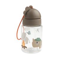 Done By Deer Drinkfles Met Rietje - Tiny Trails - Sand - 280 ml