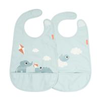 Done By Deer Playground Slabbetje Met Klittenband - 2 Stuks - Blue