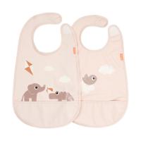 Done By Deer Playground Slabbetje Met Klittenband - 2 Stuks - Powder