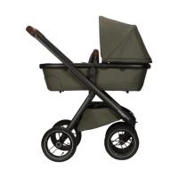 Dubatti One E5 Kinderwagen 2-in-1 - Black / Dark Brown - Green