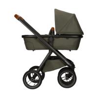 Dubatti One E5 Kinderwagen 2-in-1 Green Frame Black/Cognac