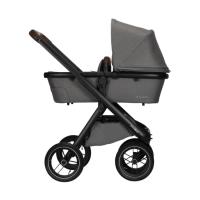 Dubatti One E5 Kinderwagen 2-in-1 Grey Frame Black/Dark Brown