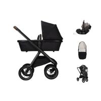 Dubatti One E5 Kinderwagen 3-in-1 - Black / Dark Brown - Black | Dubatti by Britax Römer BABY-SAFE 5Z2 Autostoel - Storm Grey