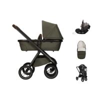 Dubatti One E5 Kinderwagen 3-in-1 - Black / Dark Brown - Green | Dubatti by Britax Römer BABY-SAFE 5Z2 Autostoel - Storm Grey
