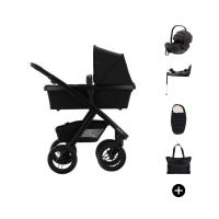 Dubatti Two E2 Kinderwagen Bundel - Pitch Black / Black / Black