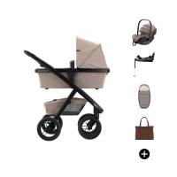 Dubatti Two E2 Kinderwagen Bundel - Soft Taupe / Black / Brown