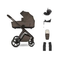 Easywalker Zoey Kinderwagen Bundel - Chestnut Brown | Dubatti by Römer Baby-Safe Pro - Pitch Black