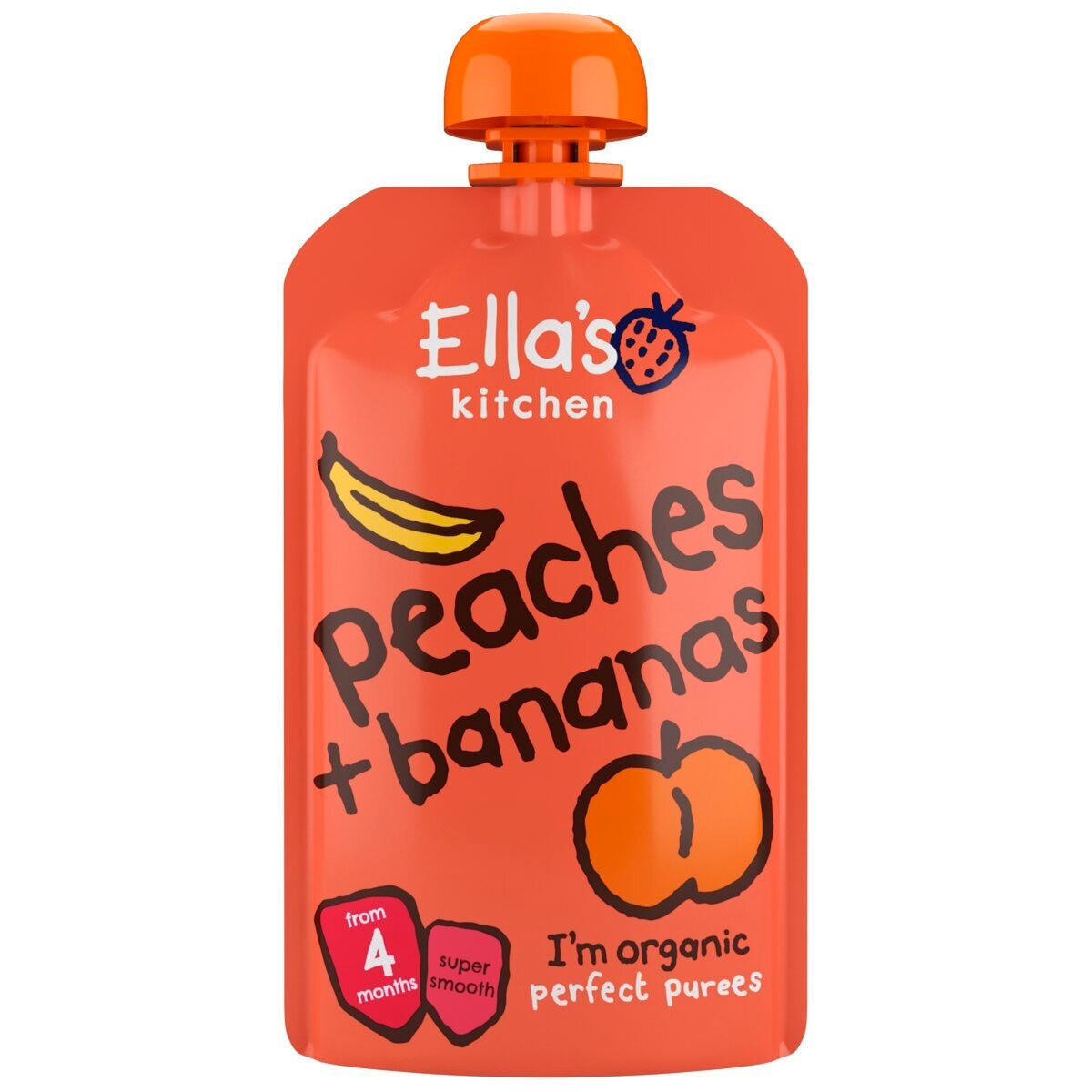 Ella's Kitchen 4+M Perziken En Bananen Pureehapje