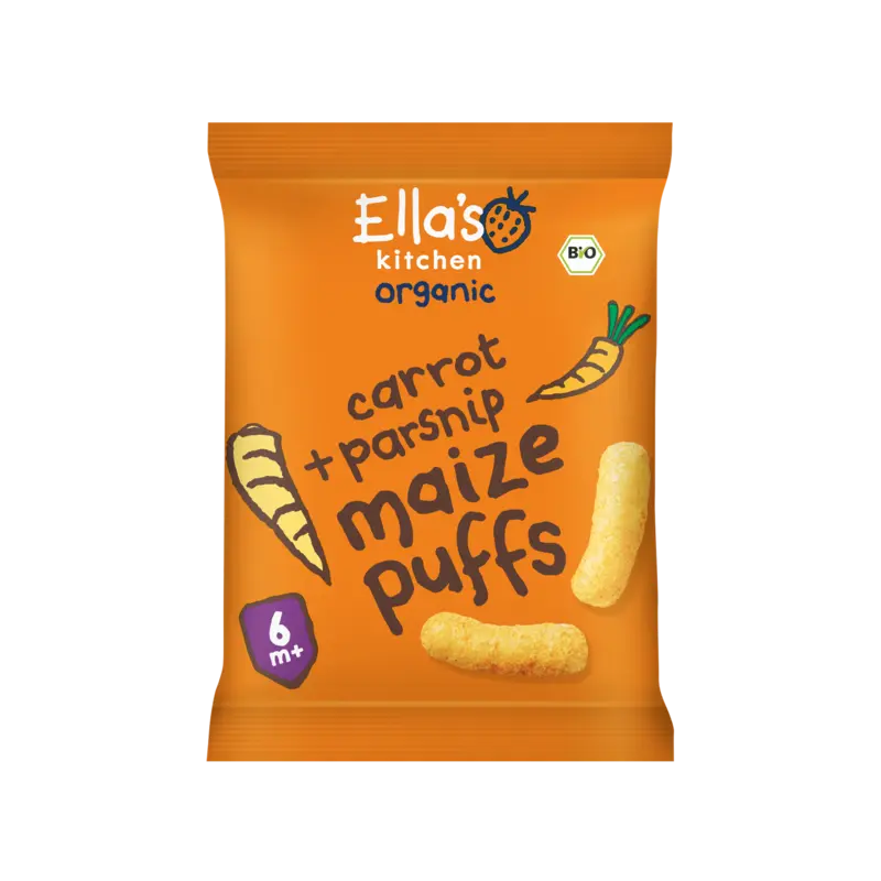 Ella's kitchen Maize puffs wortel + pastinaak 6m+ bio