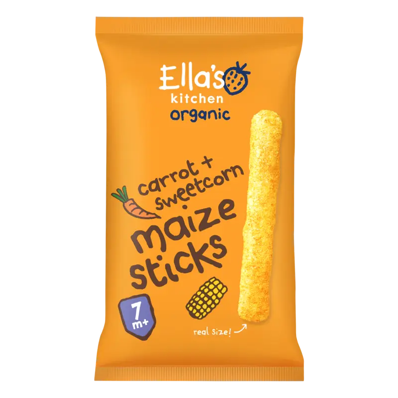 Ella's kitchen Maize sticks wortels + maïs 7m+ bio