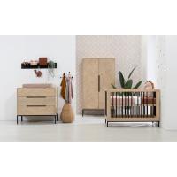 Europe Baby Beau Babykamer Naturel | Bed 60 x 120 cm + Commode + Kast 2-Deurs