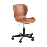 Europe Baby Bent Bureaustoel Leather Look Retro Brandy