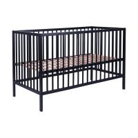 Europe Baby Ledikant - Solid Beech - 60 x 120 cm - Zwart