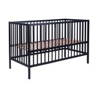 Europe Baby Ledikant - Solid Beech - 60 x 120 cm - Zwart