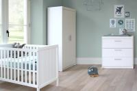 Europe Baby Ralph Ledikant 60 x 120 cm/Commode 3 Laden/Hanglegkast 2 Deuren - Wit