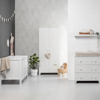 Europe Baby Sarah Babykamer Wit | Bed 60 x 120 cm + Commode + Kast