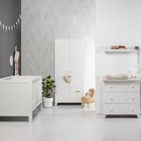 Europe Baby Sarah Babykamer Wit | Bed 70 x 140 cm + Commode + Kast