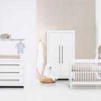 Europe Baby Vittoria III Babykamer Wit | Commode + Kast 3-Deurs