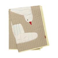 Ferm Living - Bird Quilted Deken - 80x110 cm - Sand