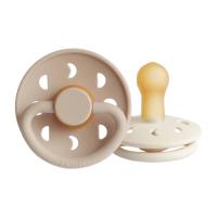 FRIGG Moon Fopspeen - Rond - 2 Stuks - 6-18 Mnd - Cream/Croissant