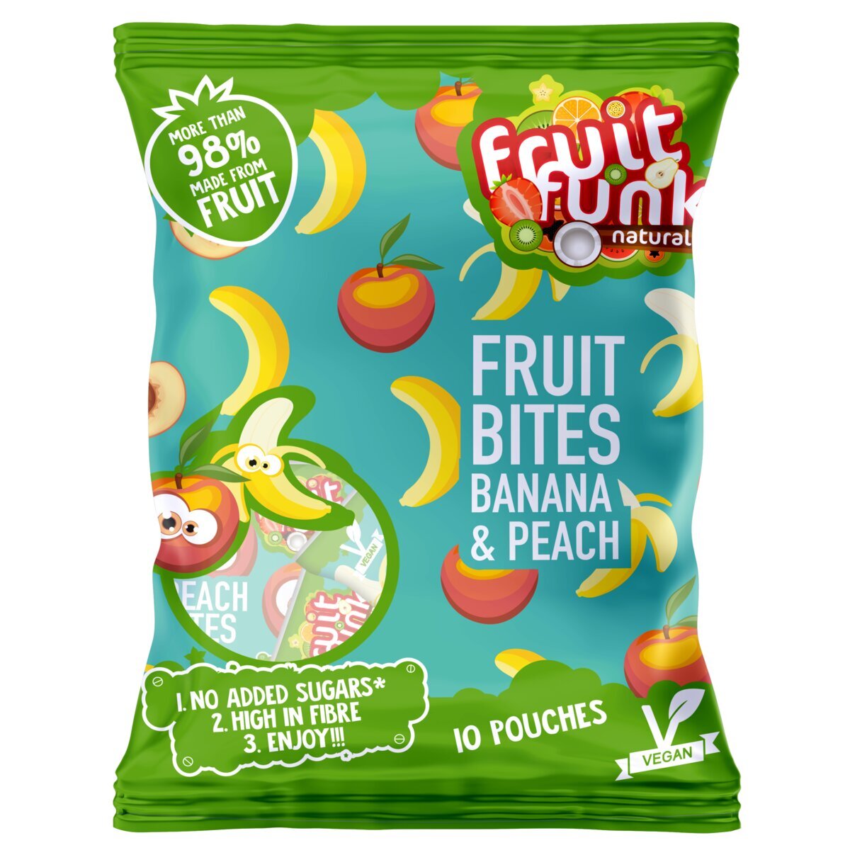 Fruitfunk Banaan & Perzik Uitdeelzakjes