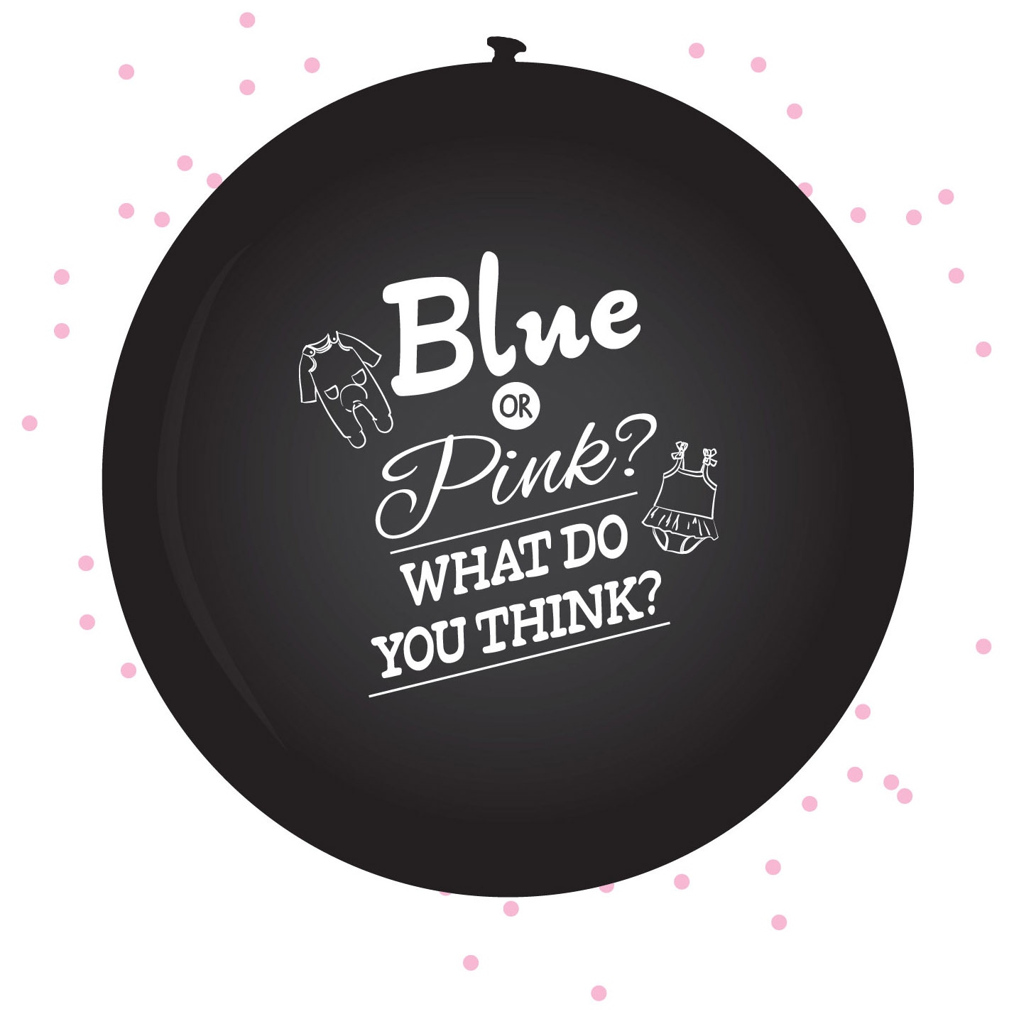 Gender Reveal ballon meisje incl. confetti - 60 cm