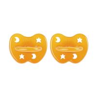 Hevea Orthodontische Fopspeen - 0-3 Mnd – 2 Stuks - Naturel
