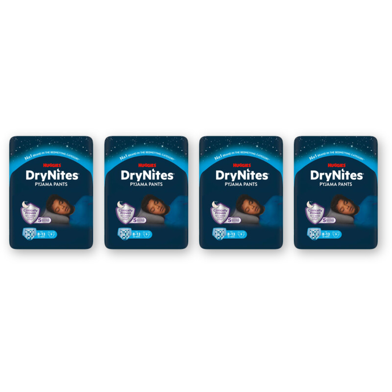 Huggies DryNites luierbroek jongen 8-13 jr 4pck
