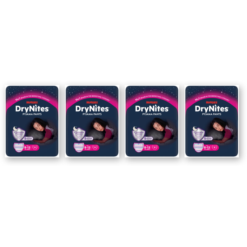 Huggies DryNites luierbroekje meisje 8-13 jr 4pk