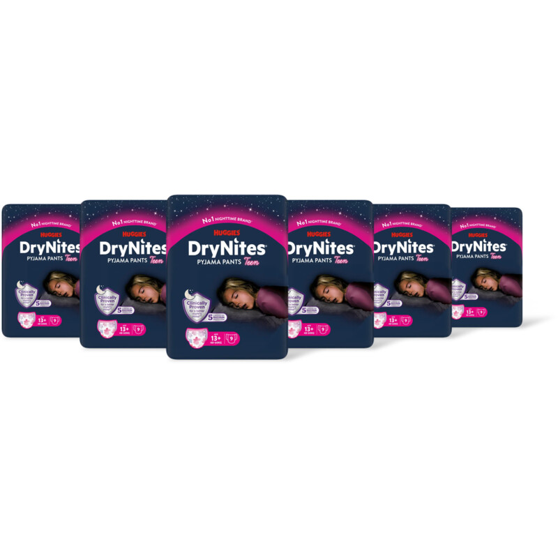 Huggies DryNites luierbroekjes meisje 13+ jr 6pk