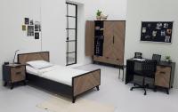 Interbaby Bed 90 x 200 - Bureau - Nachtkastje - Hanglegkast 2 Deuren/1 Lade Lancaster