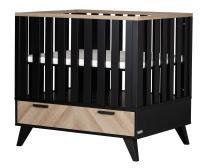 Interbaby Box Met Lade Lancaster Zwart / Visgraatmotief