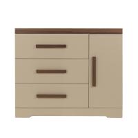 Interbaby Commode 3 Laden / 1 Deur Pebble