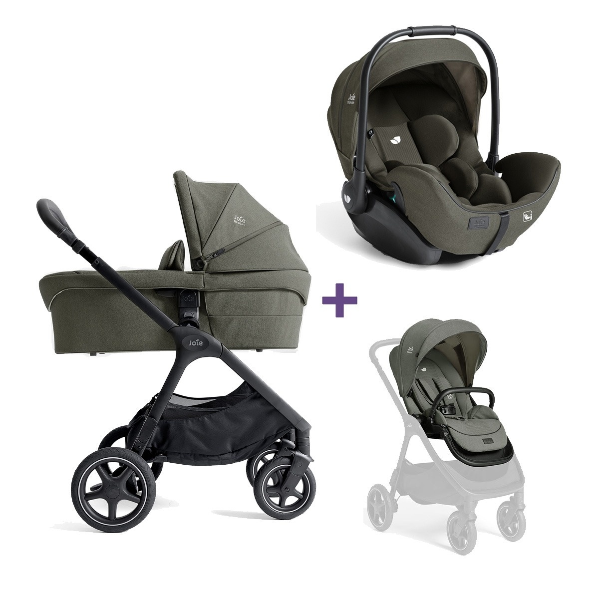Joie bundel Signature Finiti kinderwagen & autostoel Evergreen