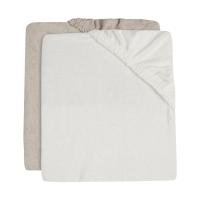 Jollein Aankleedkussenhoes - 2-pack - Badstof - Ivory/Nougat