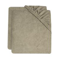 Jollein Aankleedkussenhoes Badstof Olive Green 2-Pack