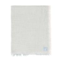 Jollein Deken Wieg - 75 x 100 cm - Fringe Stripe Sea Green/Ivory GOTS